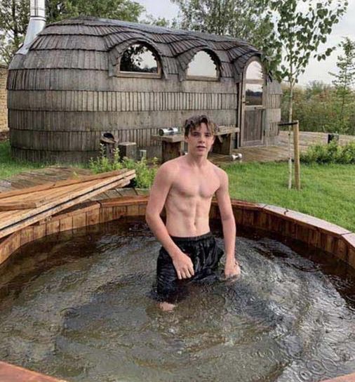  Their Cotswolds home has a hot tub