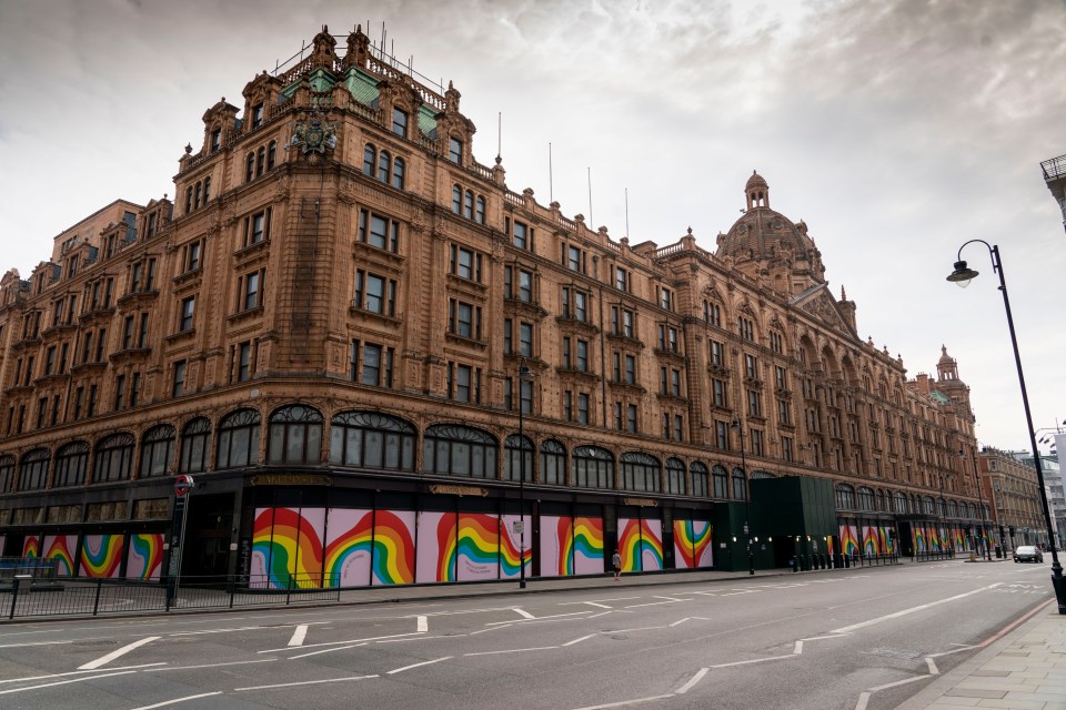  Knightsbridge was silent today, with the streets around Harrods empty