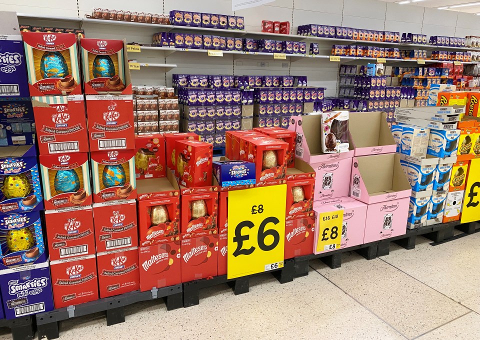  Supermarkets have slashed the cost of Easter eggs to clear excess stock