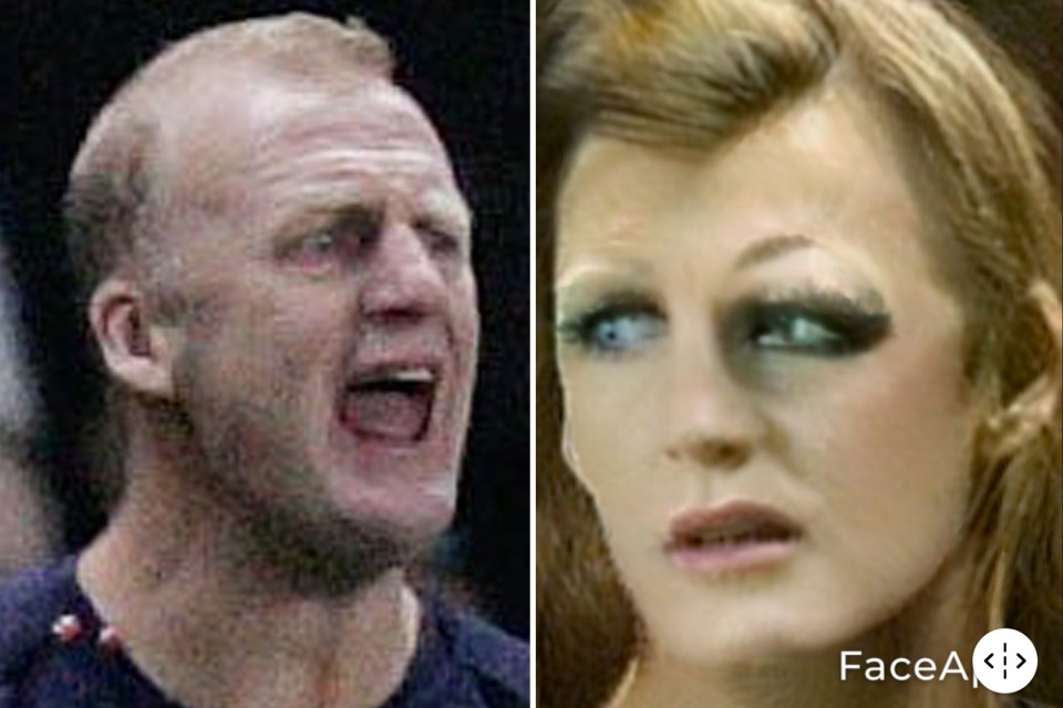  Tough guy Dowie looks equally as intimidating as a lady