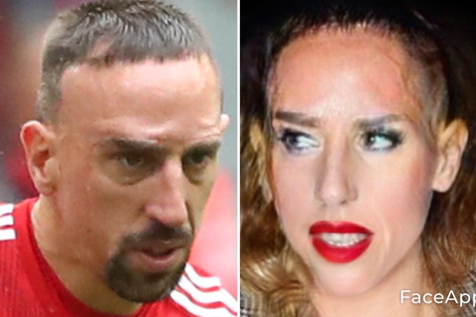  Ribery as a lady wearing lippy