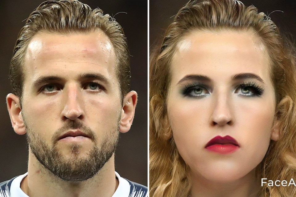  Harry Kane would have pouty lips and rounder eyes if he was a woman