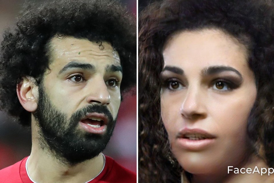  Mo Salah loses the beard as a woman