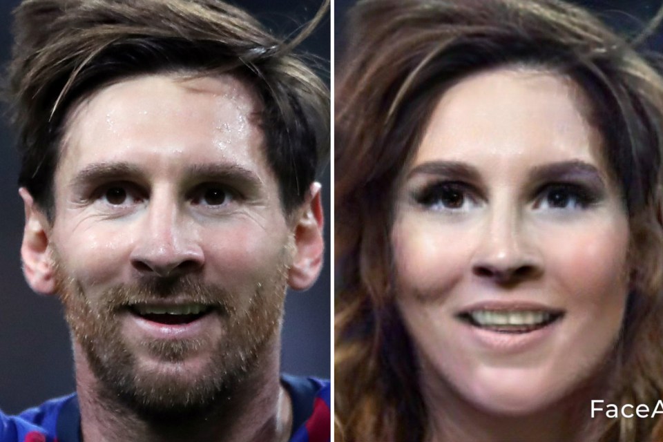  Messi's high cheekbones would be the envy of many women