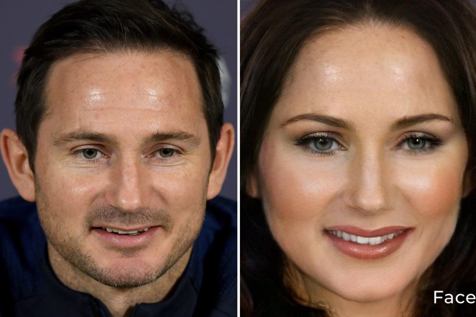  Frank Lampard's glowing as a woman