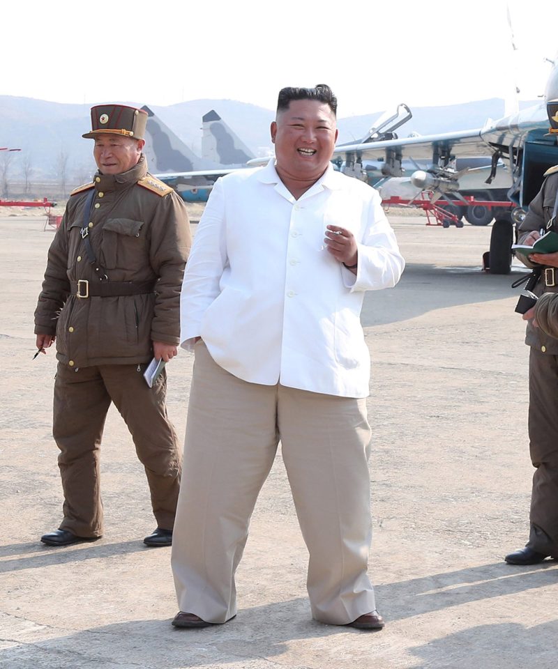  Kim Jong-un pictured at a military base in images released just before his disappearance