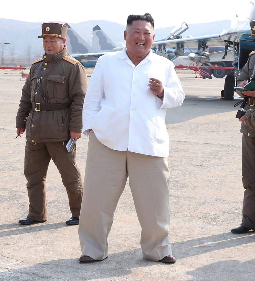  Kim Jong-un pictured at a military base in images released just before his disappearance