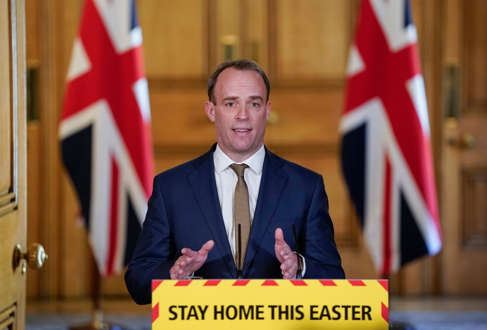  Dominic Raab warned the strict lockdown will last for longer