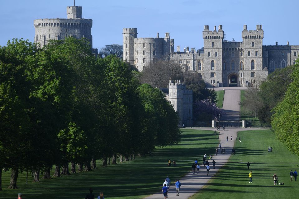  People walk and exercise on the Long Walk in Windsor