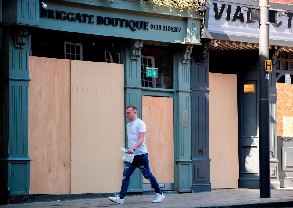  All "non-essential" stores have been boarded up since March 23