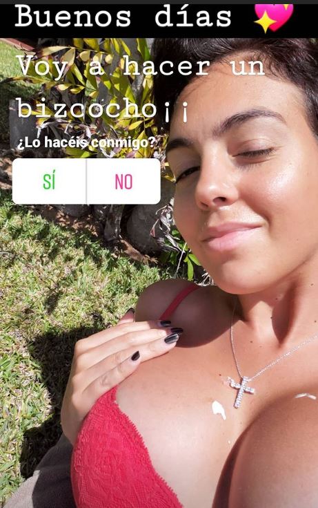  Georgina Rodriguez has taken the chance to top up her tan while on lockdown