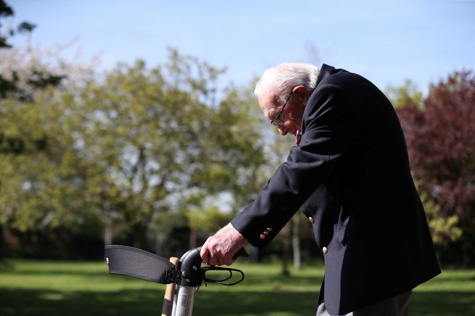  Captain Tom hopes to complete his 100 lap walk by the end of April