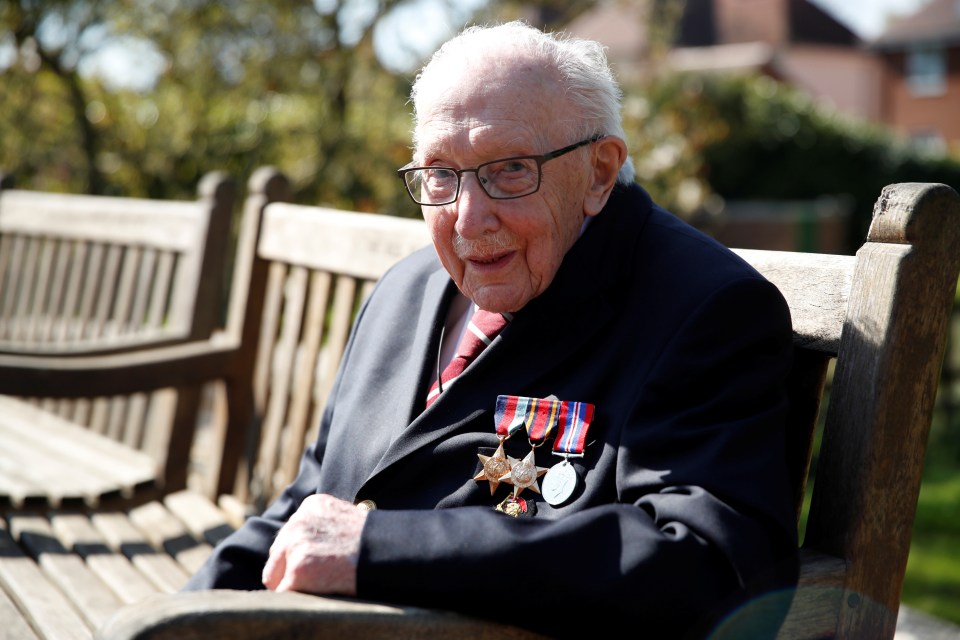  The war hero was determined to raise £1,000 for the NHS by walking 100 lengths of his garden