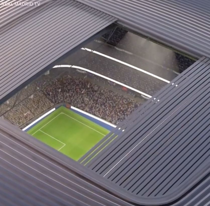  The Bernabeu Stadium will have a retractable roof