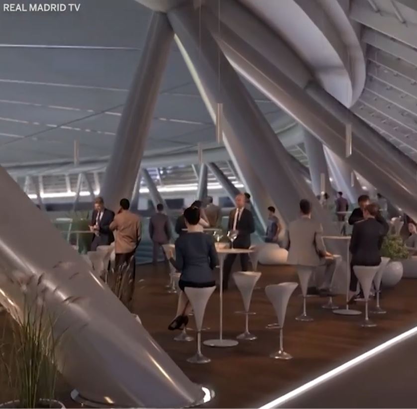  The video also showed what the Bernabeu will look like inside