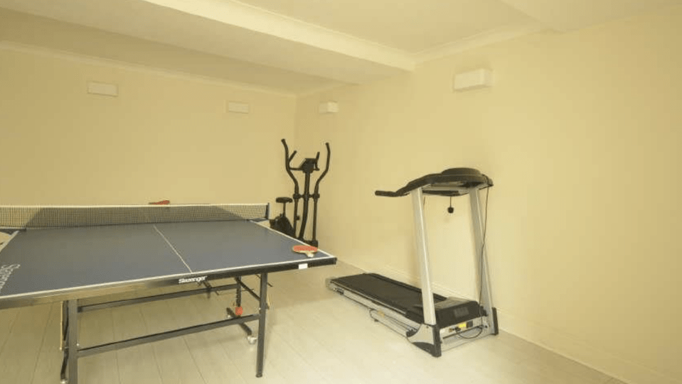  The house also has its own gym