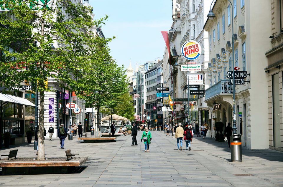  Austrian streets still look fairly empty despite more shops being open now