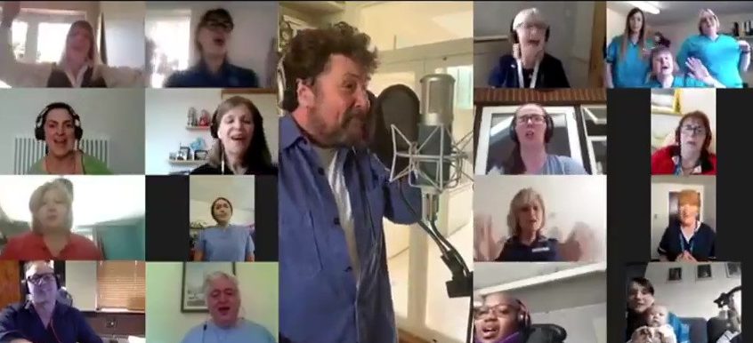  The song also features the NHS Voices of Care Choir