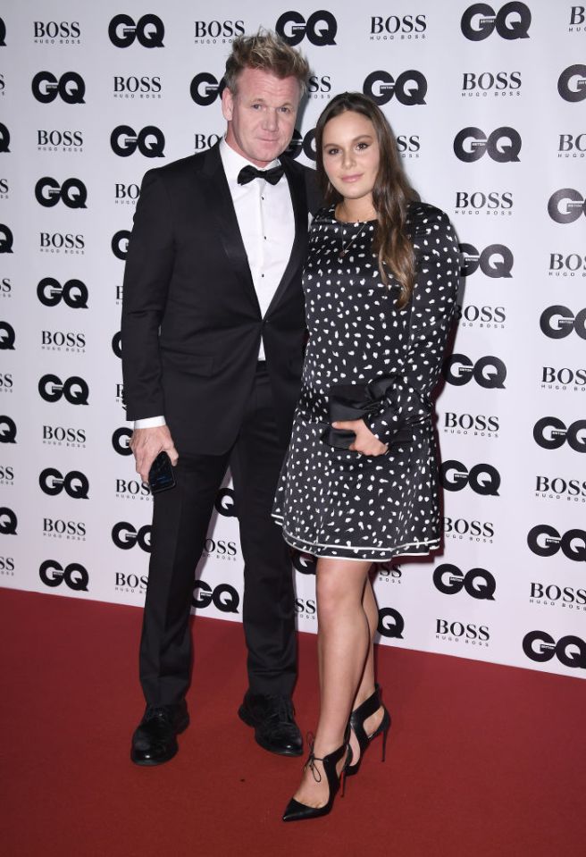 Holly Anna pictured with her dad Gordon Ramsay at the 2017 GQ Awards