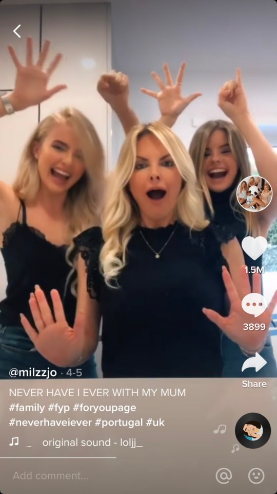  One video of Jenny with Milli-Jo and older older sister Megan, 19, has racked up just shy of 14 million views