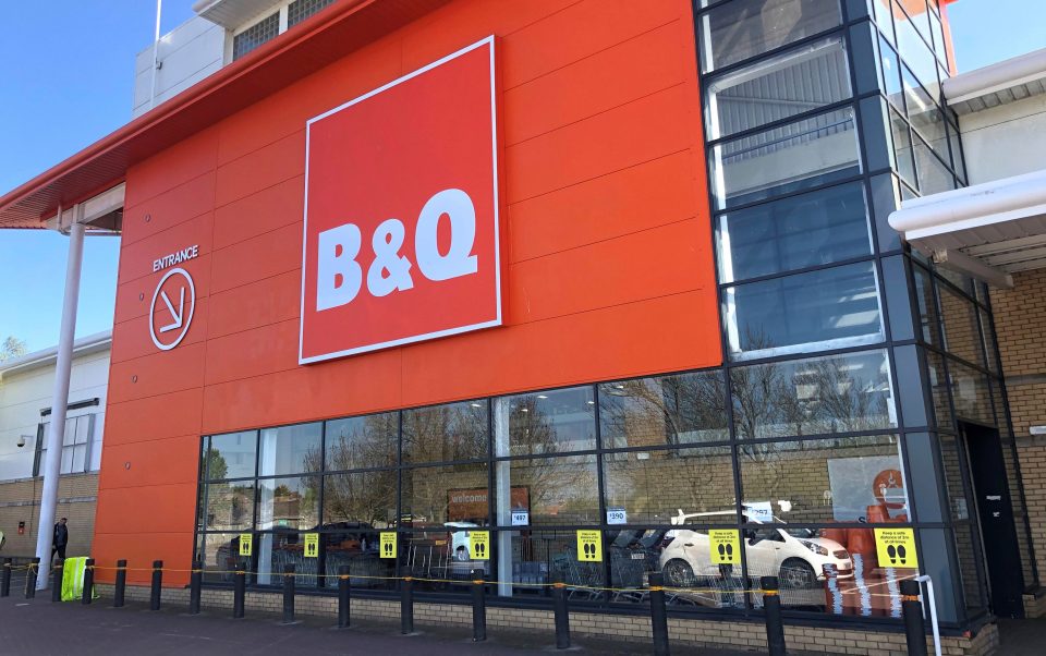  All of B&Q's 288 stores across the UK are currently open