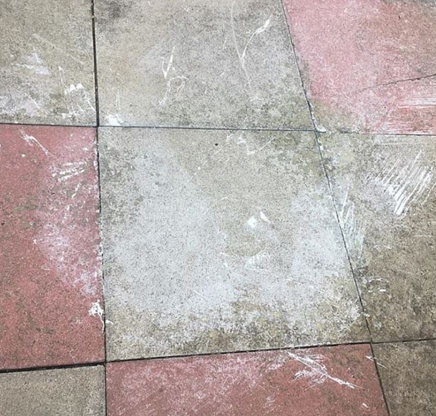  One avid gardener dropped paint all over her paving slabs as she shook the tin. Despite spending an hour trying to get the paint off - the stain wasn't budging