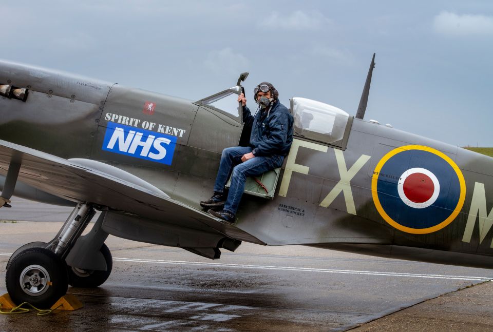  A team of aircraft restorers are planning to fly a Spitfire over Captain Tom's home