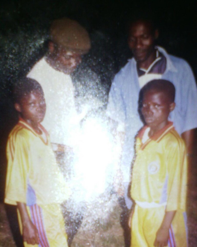  Along with his brother Frances, Partey, (left) dreamed of becoming a footballer