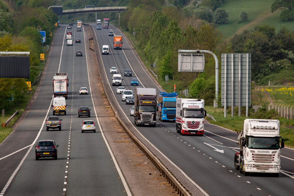  A busy M32 motorway in Bristol during rush hour this morning as people head out during lockdown