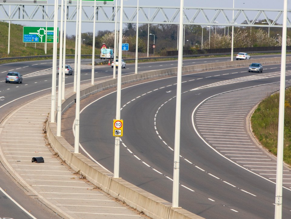  Just two weeks ago, on April 8, the same stretch of road was almost completely empty