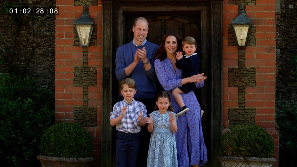 The duke and duchess released this sweet video of George, six, Charlotte, four, and two-year-old Louis doing the NHS clap