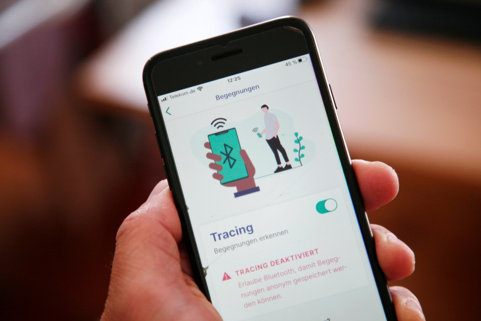  A contact tracing app could be the key to easing lockdown restrictions in the UK. Pictured is a prototype of a similar contact tracing app in Germany