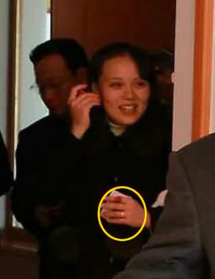  Kim Yo-jong was seen wearing a wedding ring in January 2015