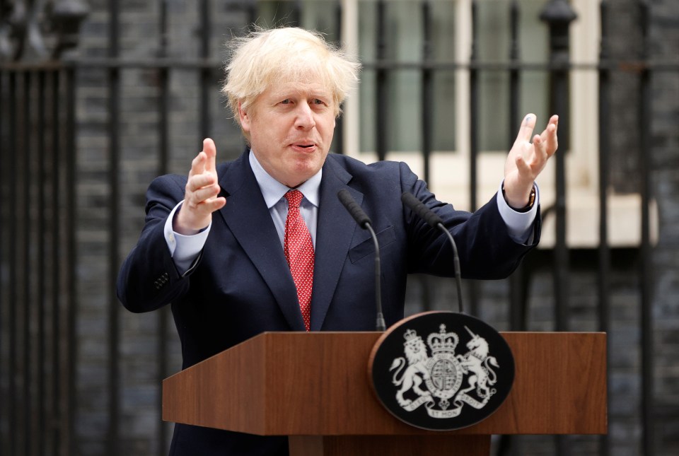  The Prime Minister returned to work this morning after battling the deadly bug and gave a rallying speech outside No.10