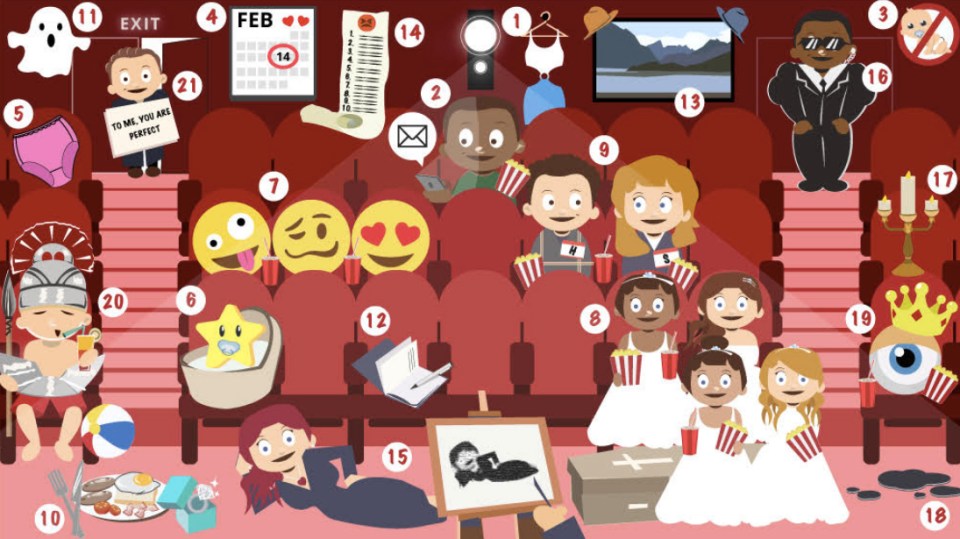 Can you name all of the famous romcoms in this cinema?