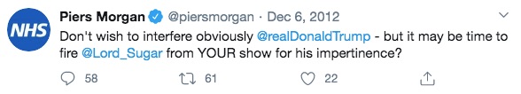  Piers Morgan wasn't about to miss the opportunity to join this fight