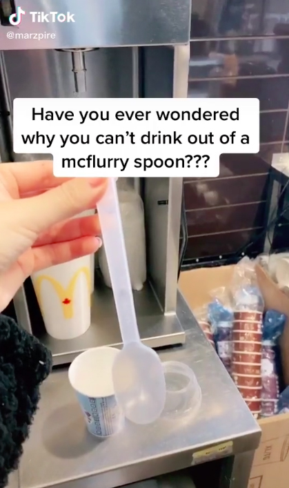 A McDonald's worker has finally revealed what the hollow spoon is actually for 