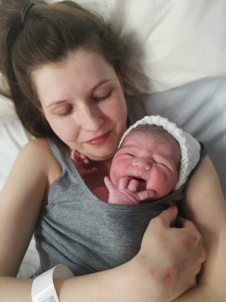  Chloe Agnew, 27, with baby Harlow who was born in Belfast five weeks ago