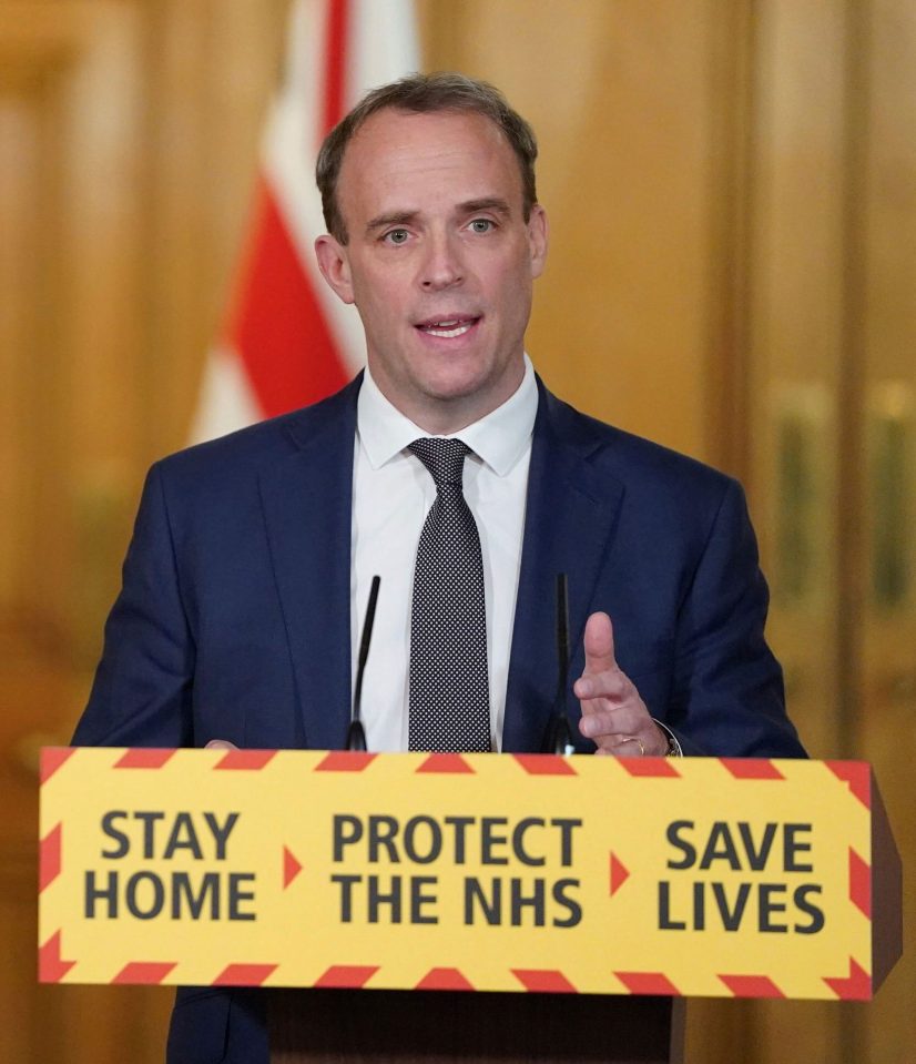  Dominic Raab addresses Brits in today's daily coronavirus briefing