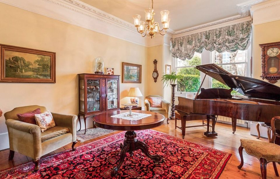  The second living room in the Victorian home