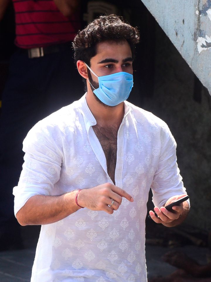  Bollywood actor Armaan Jain was one of a small group at the service