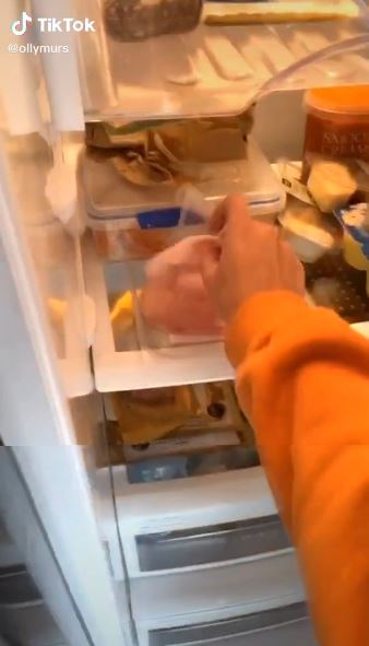  The latest prank saw Amelia open up the fridge to get out a piece of ham