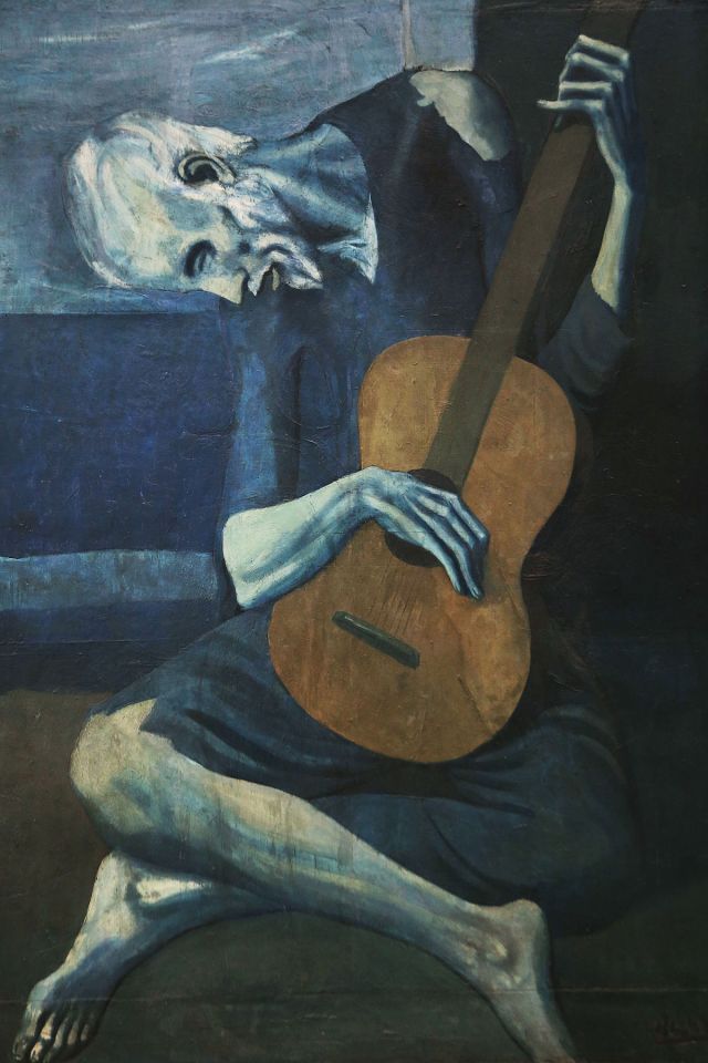  The Old Guitarist was painted in the early 1900s by Pablo Picasso