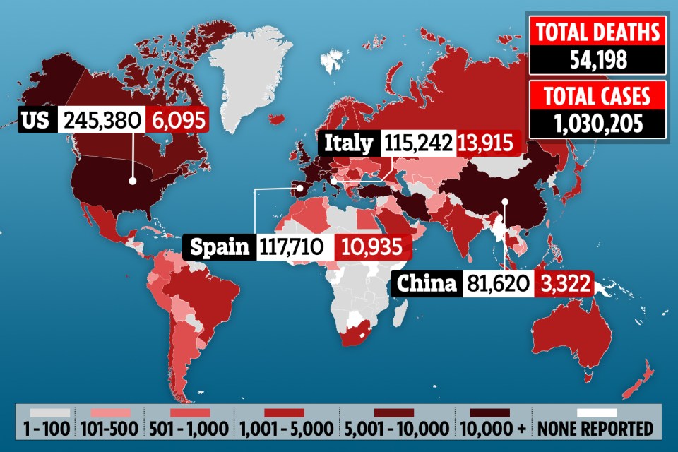 Coronavirus continues to spread round the world at an alarming rate