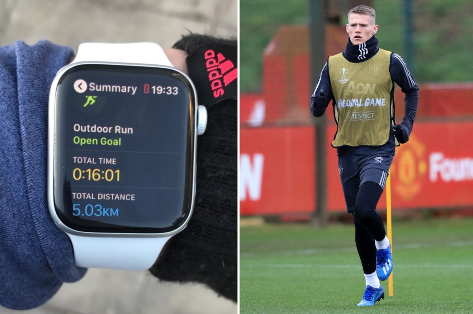  McTominay's incredible 5km time would be in the top 30 amongst British runners this year