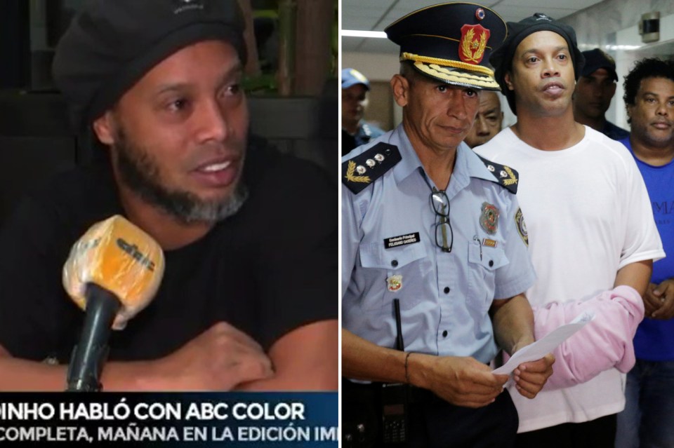  Ronaldinho opened up for the first time on his prison hell in an interview from his hotel where he is under house arrest