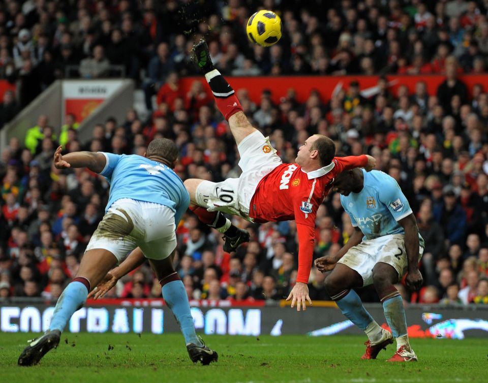  Wayne Rooney scored a sensational overhead kick against City in 2011