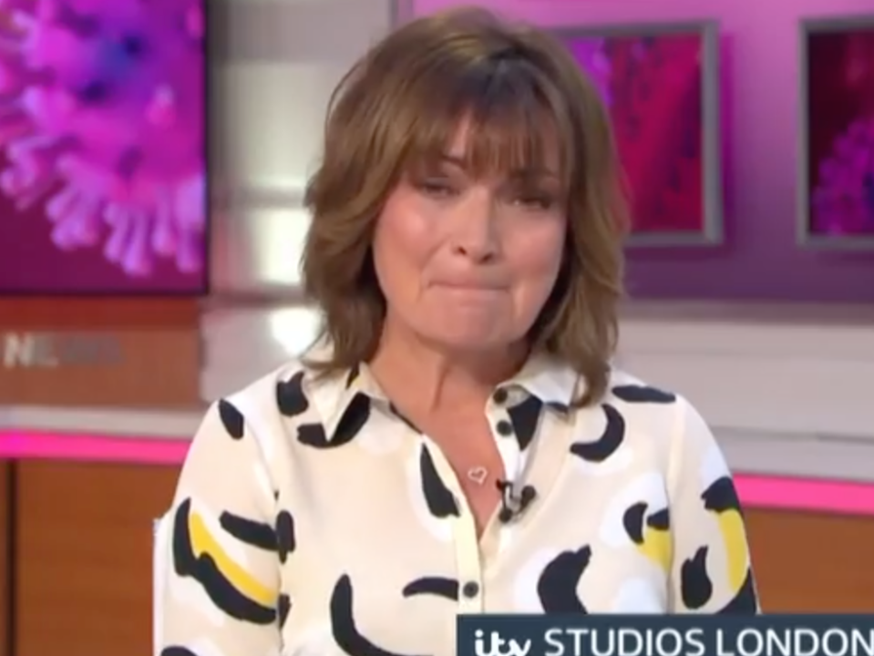  Lorraine Kelly broke down in tears today during a live chat with her daughter Rosie in Singapore about the coronavirus crisis