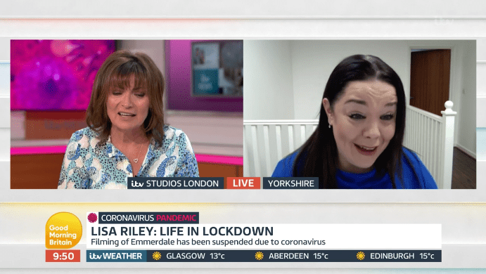  The actress appeared on Good Morning Britain today