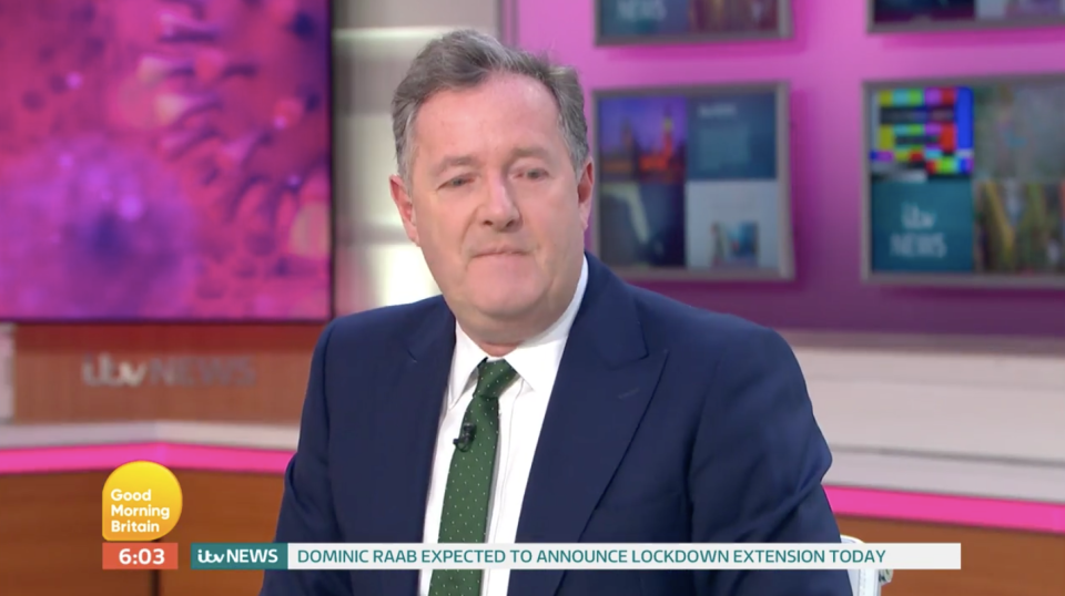  Piers made an unexpected appearance on today's Good Morning Britain